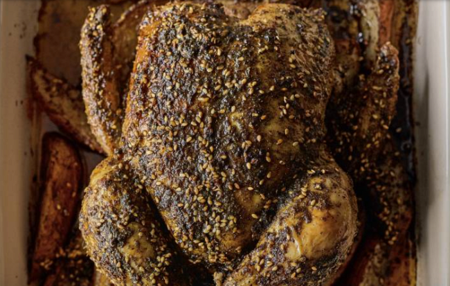 Image of Za'atar Roasted Chicken over Sumac Potatoes